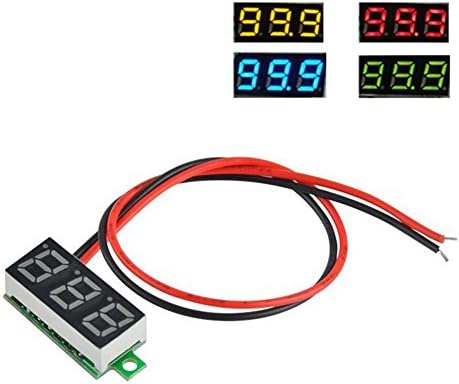 4pcs 0.28 Inch Mini Digital Voltmeter Panel DC 2.5V-30V Two-Wire Voltage Tester Meter LED Display (4 Colors)