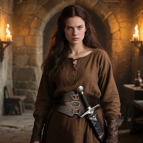 L'VOW Women's Viking Leather Corset Belt - Renaissance Cinch Belt for Halloween Medieval Daily Wear4