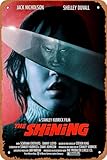 Retro Metal Sign Vintage Tin Sign The Shining Horror Movie Poster for Home Wall Art Decor Bar Man Cave Garage Sign Gift 12 X 8 inch