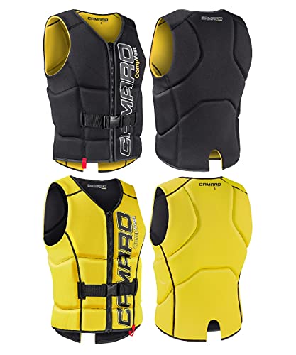Camaro Comp Slasher Neopren Prallschutz Weste Wakeboard Kite Wasserski Black/Yellow (54 (XL))