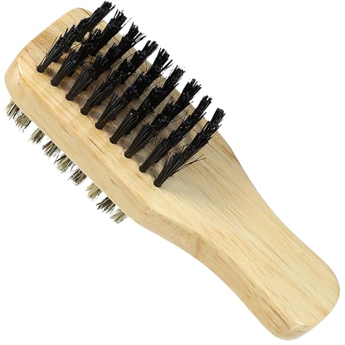 VOCOSTE 豚毛 ヘアブラシ ブラシ 高密度豚毛 天然毛 ヘアブラシ 髪の毛 髭 サラサラ メンズ 人気 携帯用ブラシ 痛くない 絡まない 抜け毛対策 静電気防止 木製コーム 誕生日プレゼント 小