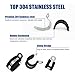 106PCS Cable Clamps Assortment Kit, (6-19mm)-304 Stainless Steel Rubber Coated Cushioned Insulated Pipe Clamp, Loop Clamp, Automotive Wire Clamps in 6 Sizes（1/4