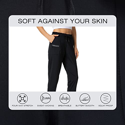 Image of Haowind Joggers for Women with Pockets Elastic Waist Workout Sport Gym Pants Comfy Lounge Yoga Running Pants