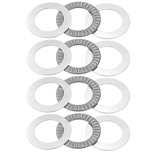 Image of sourcing map 4 Sets NTA1828 Thrust Needle Roller Bearings with 8 Washers, Chrome Steel Needle Roller Bearings, ID 1-1/8", OD 1-3/4", Thickness 1/8"