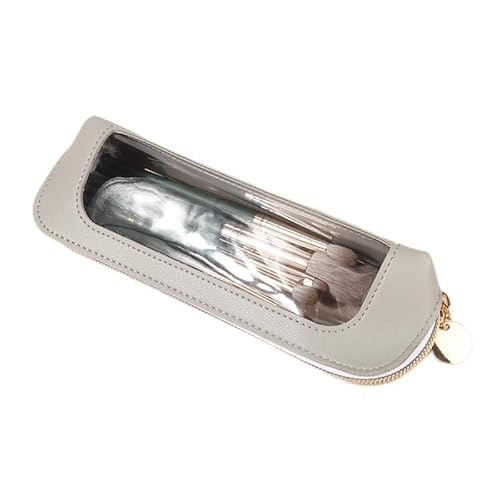 Borsa per pennelli da trucco astuccio trasparente con cerniera per matite e sopracciglia per casa e viaggio