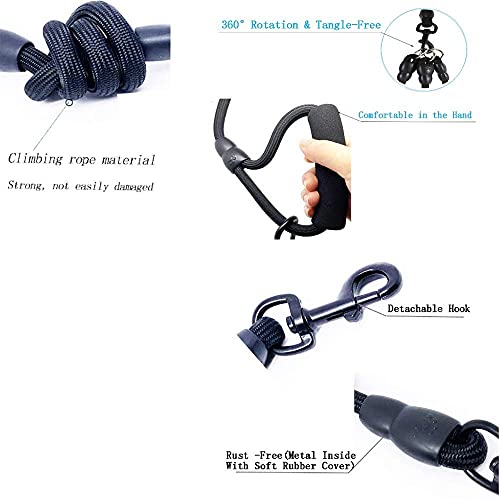 Heavy Duty 3 Dog Leash,3 Way Dog Leash No Tangle,Detachable 360° Swivel Device,Multiple Dog Leash With Padded Handle,For Walking And Training Two/Three Dog Leash(Blue, S/8-35 Ibs) #TOP3