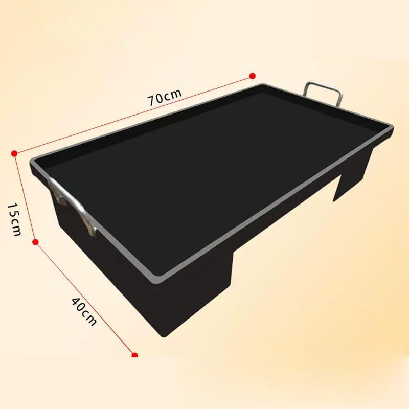SanGin Teppanyaki Plate, Barbecue Iron Plate, Commercial Teppanyaki Equipment, Even Heating, Equal Height on All Sides, No Oil Leakage,70CM