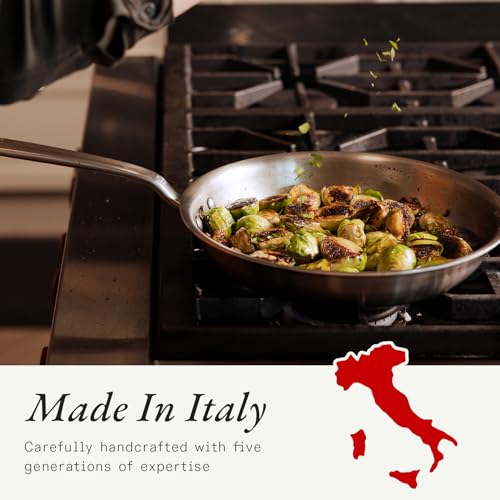 Image of Made In Cookware - 10 Piece Stainless Steel Pot and Pan Set - 5 Ply Clad - Includes Stainless Steel Frying Pans, Saucepans, Saucier and Stock Pot W /Lid - Professional Cookware - Crafted in Italy