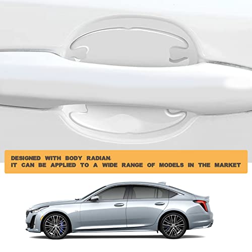 4Pcs 3D Transparent Car Door Bowl Scratch Protector, Universal Waterproof Anti-Scratch Paint Invisible Protection Film For Most Models #TOP4