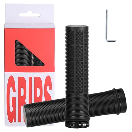 Naapesi Puños de Manillar de Bicicleta, Caucho Mango de Bicicleta, Antideslizante Puños MTB Negro, Agarre Bici, para MTB, BMX, Scooter