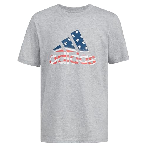 adidas Boys' Short Sleeve Cotton USA Graphic T-Shirt