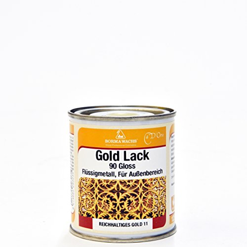 GOLD-LACK für Restauratoren, Profis und Sie mit Goldeffekt (125ml, Aussenbereich)