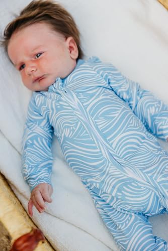 Image of Copper Pearl Baby Zip-Up Footie Pajamas - Soft Stretchy Sleep and Play Footies for Boys and Girls