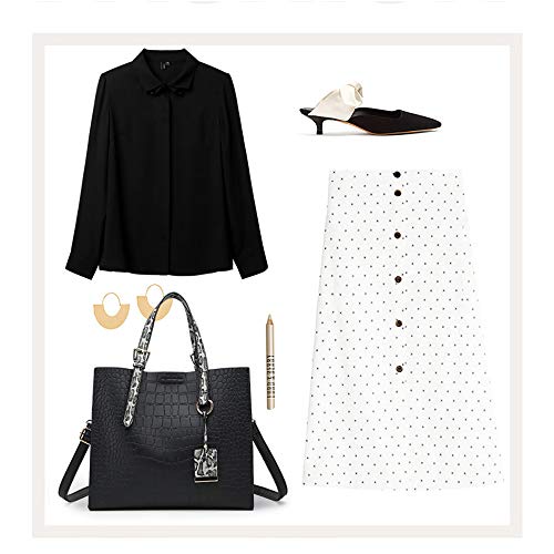 Bolso Tote de Mujer con Asa y Estampado Cocodrilo miniatura 7
