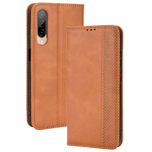 Lucyliy Coque pour HTC Desire 22 Pro, Protection Housse Etui en Cuir PU Portefeuille avec Emplacements Cartes et Fonction Support pour HTC Desire 22 Pro Marron