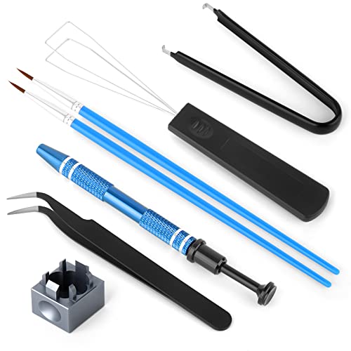 Image of RUNJRX Keyboard Lube Kit with Switch Opener,Tweezers,Keycap Puller,Switch Puller,4-Claw Grabber,Switch Lube Brush for Custom Keyboard, Keyboard Lube Tools