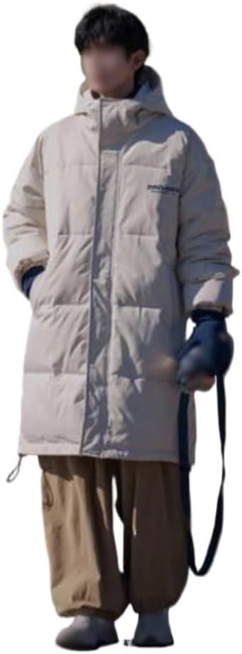 VIDI Loose Hooded Medium And Long Warm Down Jacket Male Winter Korean Version Casual
