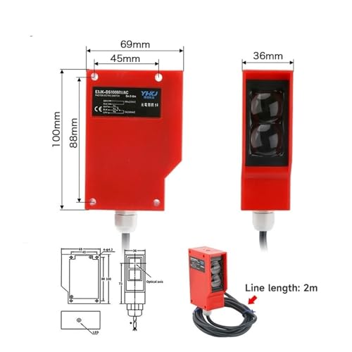 Capteur photoélectrique E3JK-DS100 étanche pour plateforme de lavage auto
