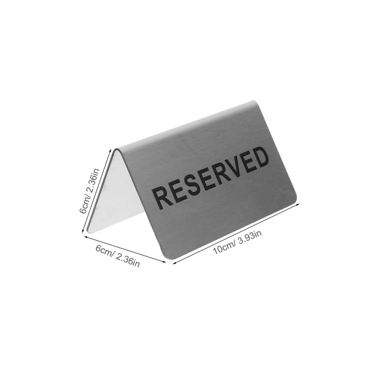 Anneome 4piezas Carteles De Mesa Reservados De Inoxidable Shape Para Restaurantes y Eventos De Doble Cara Elegantes y Duraderos Para Bodas y Conferencias