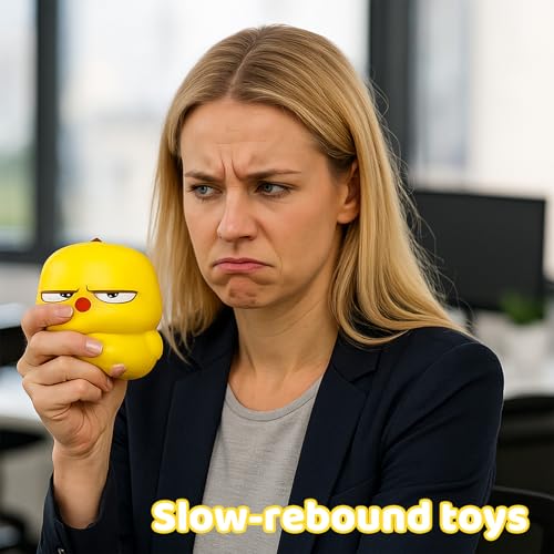 Stressball, Anti Stressball für Erwachsene und Kinder, Super Groß Anti-Stress-Ball-Spielzeug, Kleines Gelbes Huhn Fidget Spielzeug, Ideal für Büro, Schule und Rehabilitation