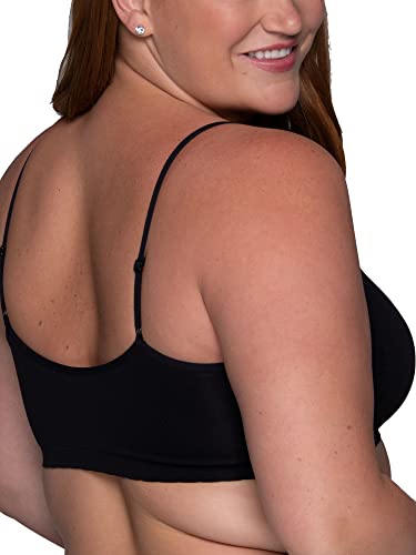 Vanity Fair Women's Beyond Comfort Bra Seamless Padded Bralette (S-2Xl), 2 Pack-Black/Beige, Large-X-Large #TOP3