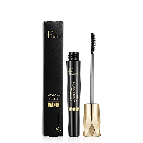 4D Silk Fiber Lash Mascara, Waterproof Mascara for Thicking, Lengthening & Voluminous Eyelashes, Sweatproof Long Lasting Dramatic Extension Smudge-proof Hypoallergenic Eyelash Rubber Brush (Pack of 1)