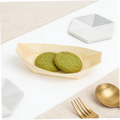 Platos desechables de madera para sushi 6 pulgadas 100 unidades miniatura 4