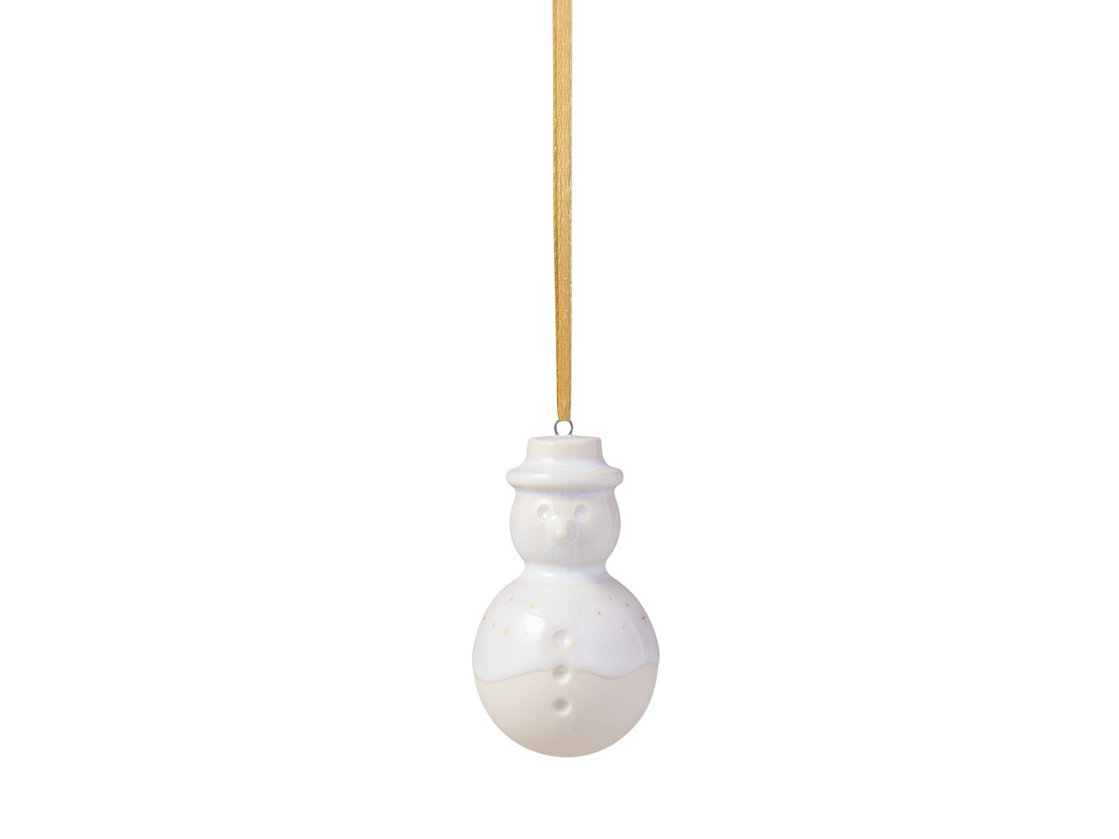 like. by Villeroy & Boch – Winter Glow ozdoba bałwanek, dekoracja świąteczna z porcelany Premium, ozdoba choinkowa, 4,5 x 4,5 x 8 cm