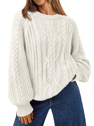 Trendy Queen Women Oversized Sweaters 2025 Fall Fashion Outfits Cable