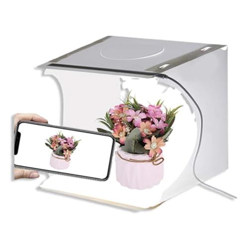 Caja de luz fotográfica, Mini Estudios de fotografía Plegable Kit de Carpa de luz con Fondos de fotografía de 6 Colores para artículos de tamaño pequeño