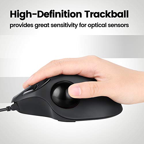 Image of Perixx PERIPRO-303 X2D Replacement Trackball Set of 2 PERIMICE-517 /717 /520 /720 Compatible with Logitech M575 /M570 and Elecom Trackball Mouse - Polished Finish - Black and Pink 2 Color Set