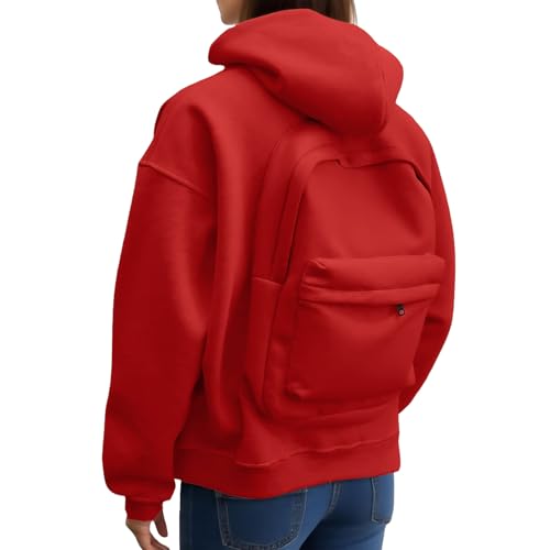 Zip Up Hoodie for Men Women Unisex 3D Creative Hoodie with Backpack Lightweight Hooded Sweatshirts Fashion Outfits