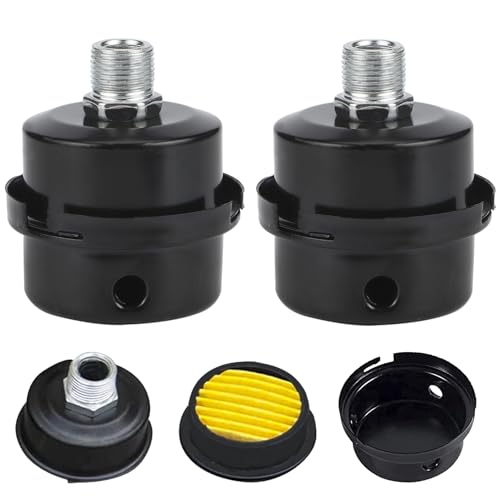 2 Stück Kompressor Schalldämpfer Filter, 3/8' 16mm Luftfilter Für Kompressor, Metall Schalldämpfer Luftkompressor Ansauggewinde, Für Luftkompressor Ersatzteile Kompressor Luftfilter