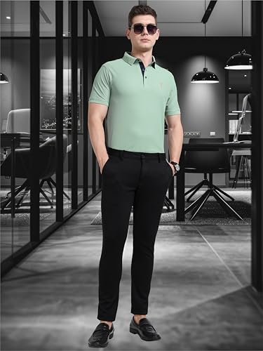 Image of STELLERS Men's Premium Regular Fit Polo T-Shirt's |Feather Touch Feel | Odour Resistant| Anti-Static| Wrinkle Free | Quick Dry | Stretchable | Lightweight | Sweat-Proof