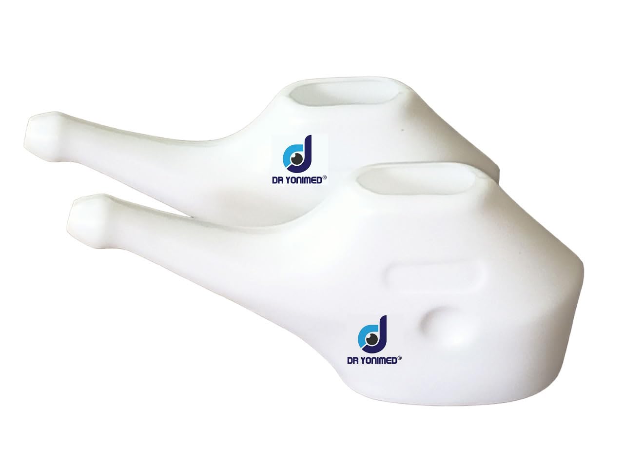 Jal Neti Pot Plastic White Color 200ml (Pack of 2) For Nasal Wash & Sinus [Economy - Light Weight Jala Neti Pot]