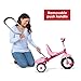 Radio Flyer Deluxe Steer & Stroll Trike, Kids And Toddler Tricycle, Pink Kids Bike, Age 2-5 Years