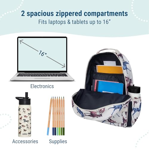 Image of Wildkin 15 inch Kids Backpack for School & Travel - Durable, Padded, Multiple Pockets, Boys & Girls Ages 5-10