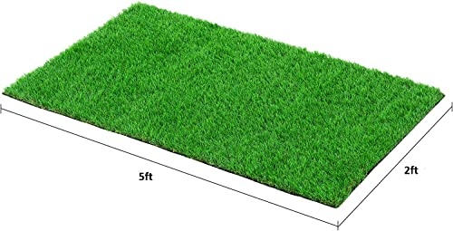 Image of Woohome 35mm Artificial Grass Mat for Balcony | Green Grass Carpet for Balcony | All-Weather Home and Office Edition (Size - 2X5.2 Ft | Green grsaa Capet for Balcony)