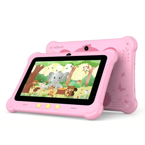 Image of Kids Tablet, 7 inch Android Tablets for Kids 12+, 6GB+32GB (512GB expand) Learning Tablet with SIM Card Slot & Case, WIFI, Parental Control, Eye Protection, Dual Camera, 3G /2G Cellular Network, Pink