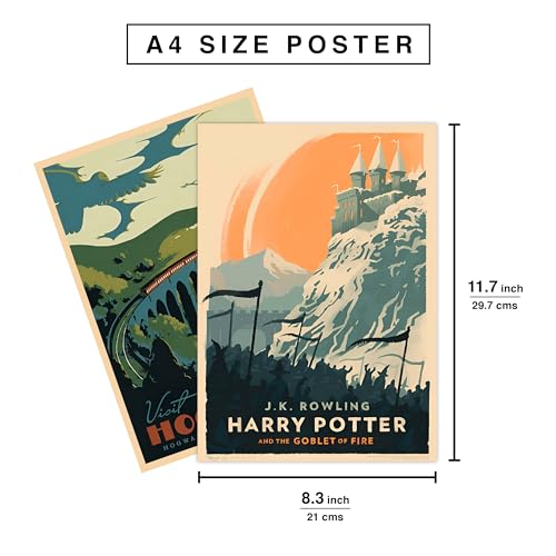 Image of CodersParadise Plastic Harry Wall Posters - Pack Of 6 | 8X12 Inch (A4 Size) | Wall Poster For Home Bedroom And Aesthetics | Included Glue Dots