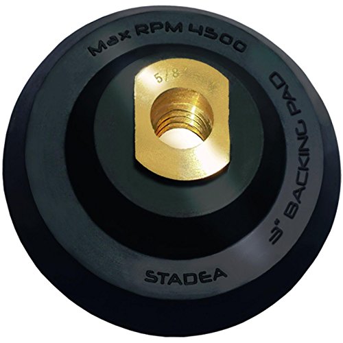Stadea 3" Rubber Backer Pad/Rubber Backing Pad with Hook and Loop Quick Connect - Arbor 5/8" 11