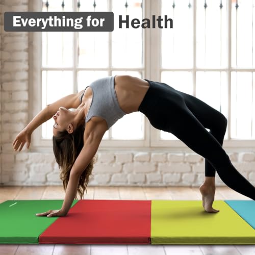 image for Fitvids Folding Exercise Gymnastics Mat, 4'x8'x2