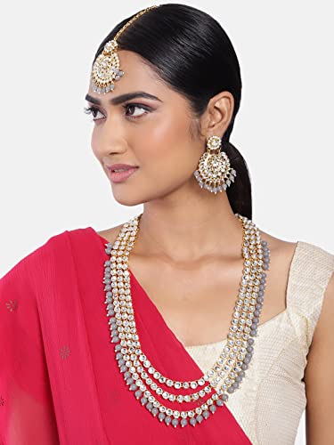 Image of Peora Ethnic Traditional Kundan Bridal Jewelry Set Gift for Women
