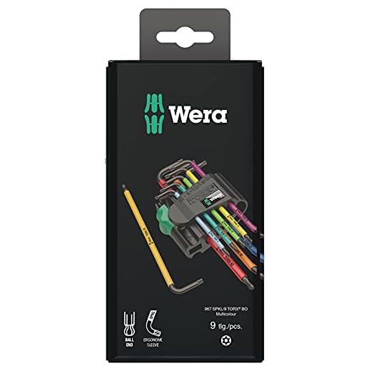 Wera Winkelschlüsselsatz 967 SPKL/9 TORX® BO Multicolour, BlackLaser, 9-teilig, 05073599001