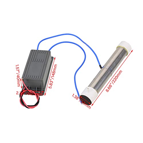 RDEXP AC110V 3 G/Hr Ozone Quartz Tube Generator with 220x35mm Tube - Thumbnail 4