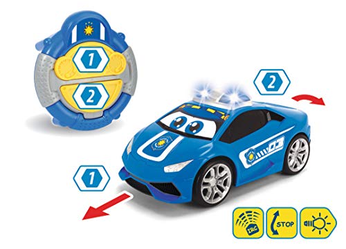 Dickie Toys IRC Happy Lamborghini Polizei, Spielzeugauto mit Infrarot-Fernsteuerung, fährt vorwärts geradeaus, rückwärts… – Bild 7