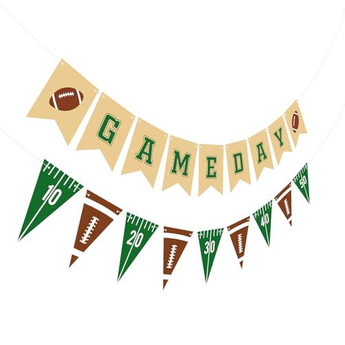 Hooqict 2 Pieces Game Day Football Banner Football...