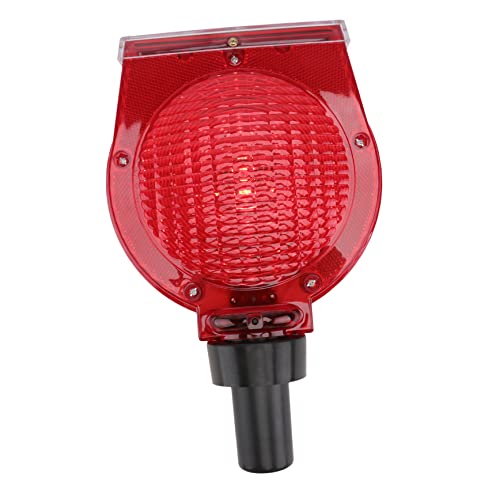 SEWOART 1pc Signal Light Solar Traffic Warning Lights Solar Light Outdoor LED Barricade Lamp Barricade Light Outdoor LED Solar Lights Light for Warning LED Flash Lights Plastic Red