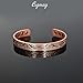 Cigmag Copper Bracelets for Women and Copper Ring Tree of Life Pattern 100% Pure Copper Bracelet Cuff Bangle Strength Magnets Adjustable Copper Magnetic Bracelet
