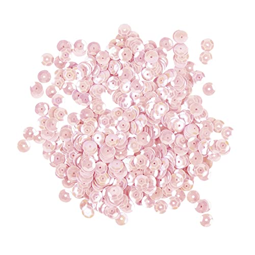 Rayher Lot de paillettes Sequin, rose irisé, 4.000 pces., Ø 6mm, bombées, brillantes, arts créatifs, couture, broderie, Noël, Nouvel An, carnaval -3927092